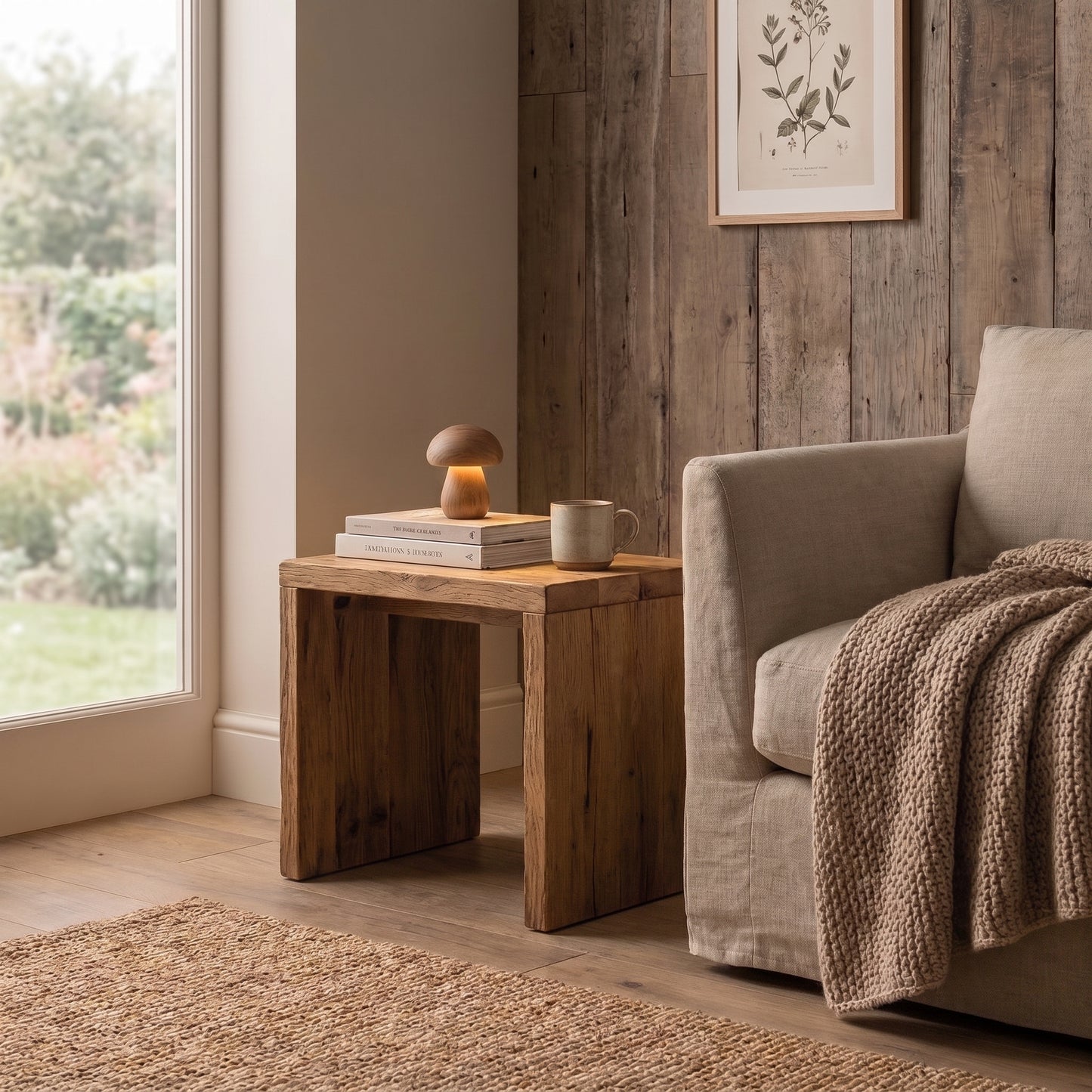 Lampe champignon en bois – Veilleuse LED nüe.HOME