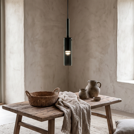 Suspension en verre fumé Noir – Élégance Minimaliste nüe HOME