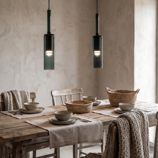 Suspension en verre fumé Noir – Élégance Minimaliste nüe HOME