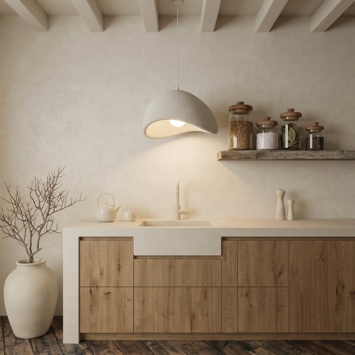 Suspension minimaliste blanche – Luminaire design - nüe.HOME
