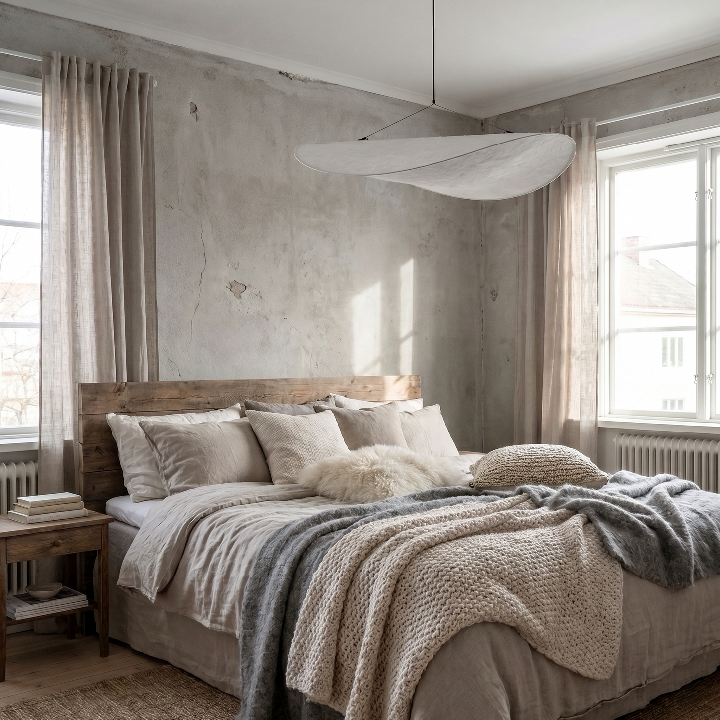 Suspension Nuage – Design Wabi-Sabi en tissu tissé - Inspiration nüeHOME