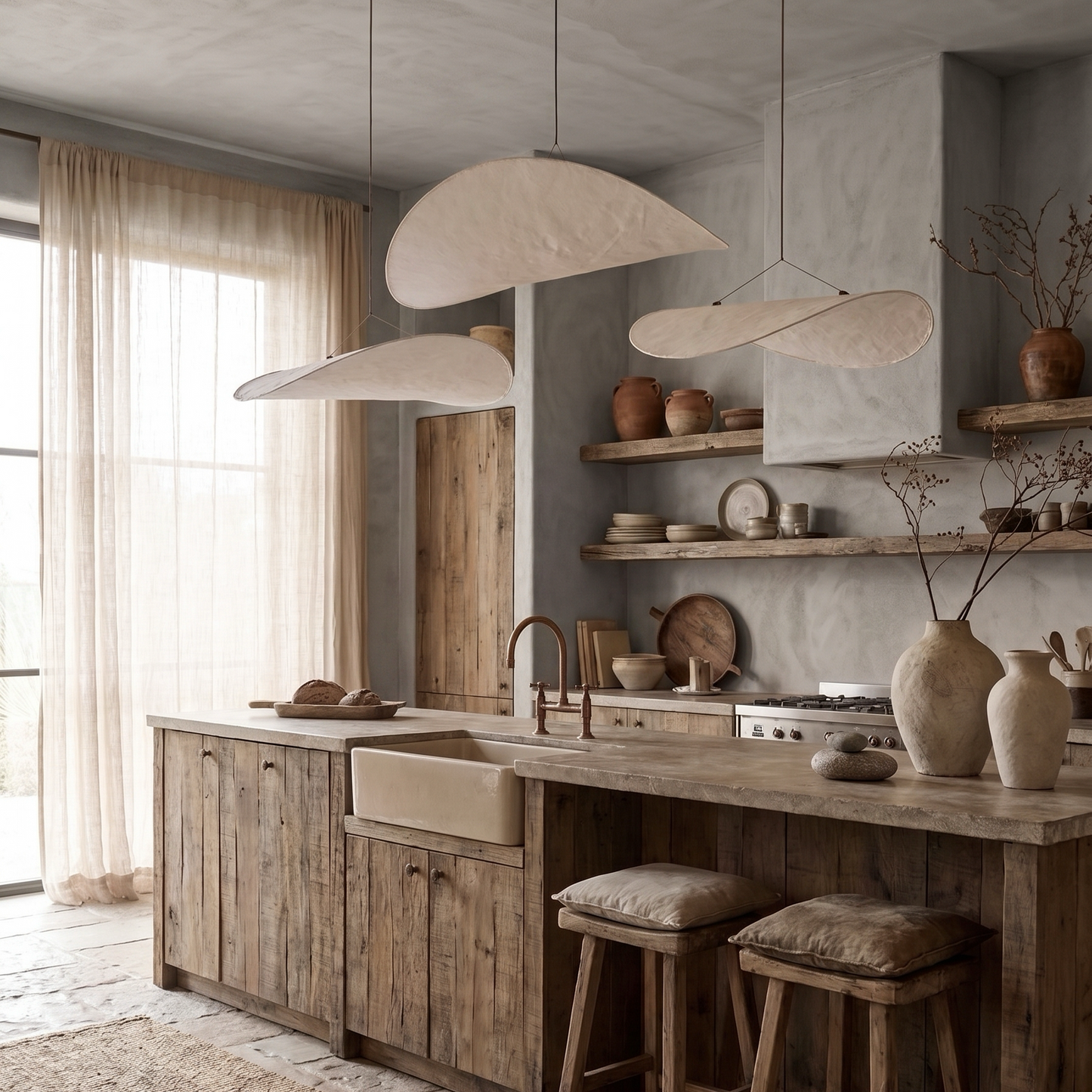 Suspension Nuage – Design Wabi-Sabi en tissu tissé - Inspiration nüeHOME