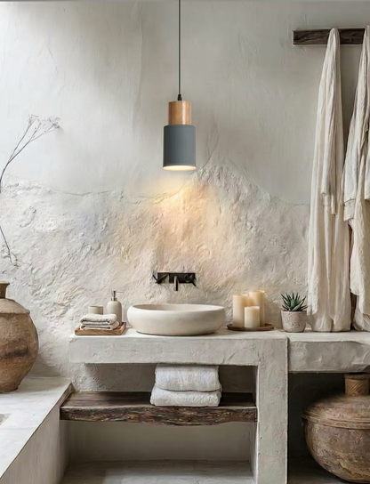 Suspension Moderne Minimaliste – Luminaire Bois & Métal - nüe.HOME