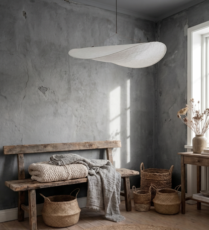 Suspension Nuage – Design Wabi-Sabi en tissu tissé - Inspiration nüeHOME