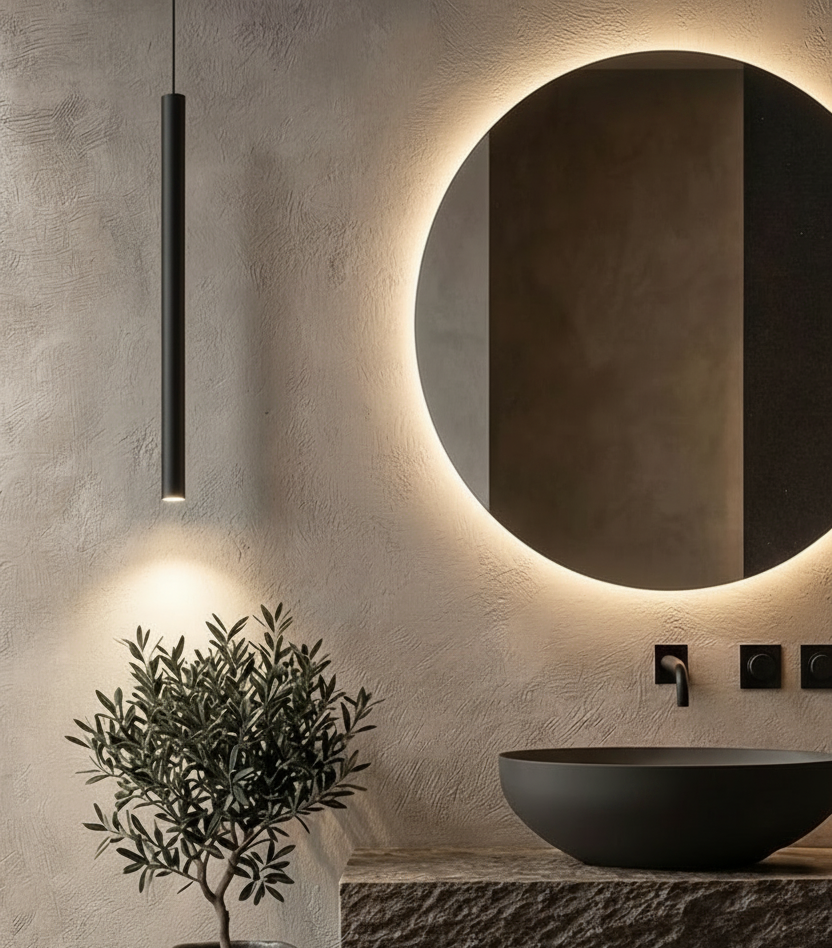Suspension tube LED minimaliste – Noir ou Blanc - nüe.HOME