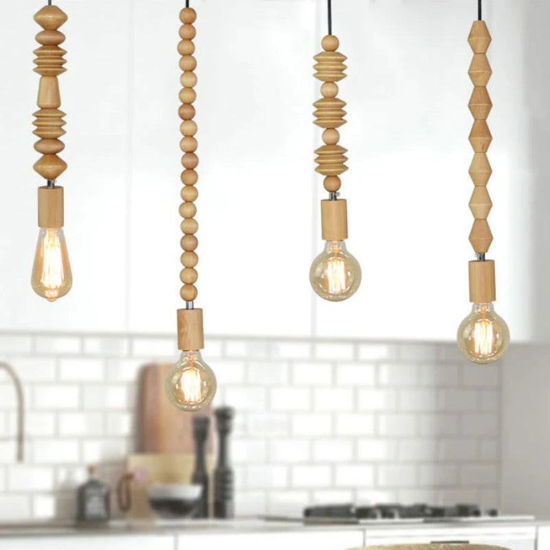 Suspensions Perla en Bois Naturel - nüe HOME
