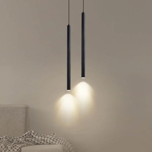 Suspension tube LED minimaliste – Noir ou Blanc - nüe.HOME