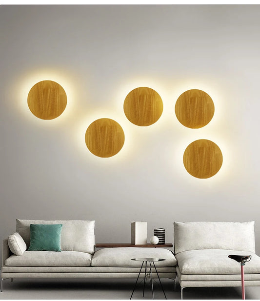 Applique Murale LED en Bois – Design minimaliste nordique- Sélection nüe.HOME