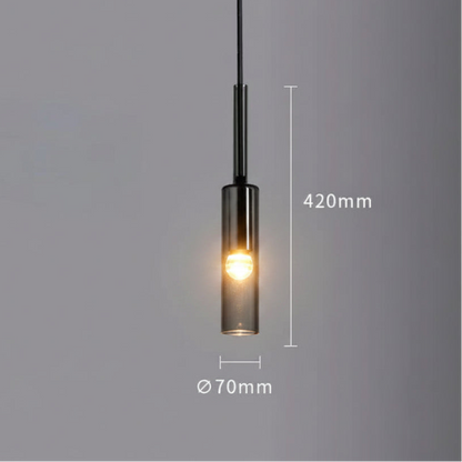 Suspension en verre fumé Noir – Élégance Minimaliste nüe HOME