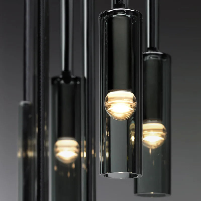 Suspension en verre fumé Noir – Élégance Minimaliste nüe HOME