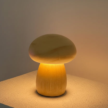 Lampe champignon en bois – Veilleuse LED nüe.HOME