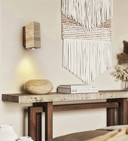 Applique murale en travertin crème - Inspiration nüe.HOME