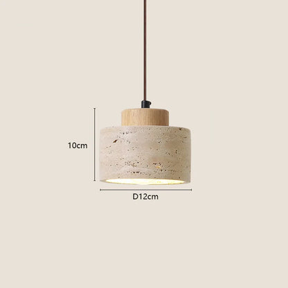 Suspension travertin minimaliste – Lanterne épurée esprit nüe.HOME