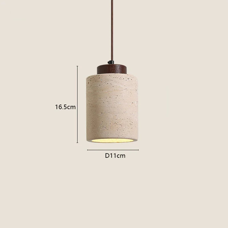 Suspension travertin minimaliste – Lanterne épurée esprit nüe.HOME