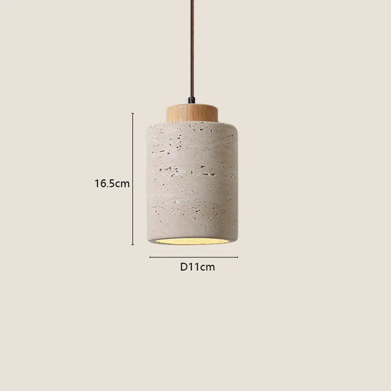 Suspension travertin minimaliste – Lanterne épurée esprit nüe.HOME