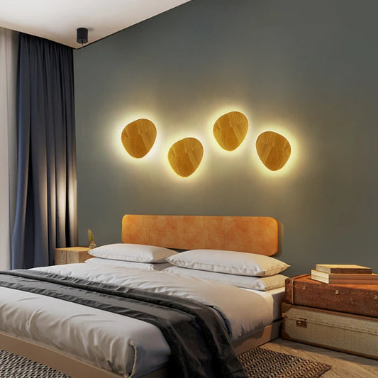 Applique Murale LED en Bois – Design minimaliste nordique- Sélection nüe.HOME