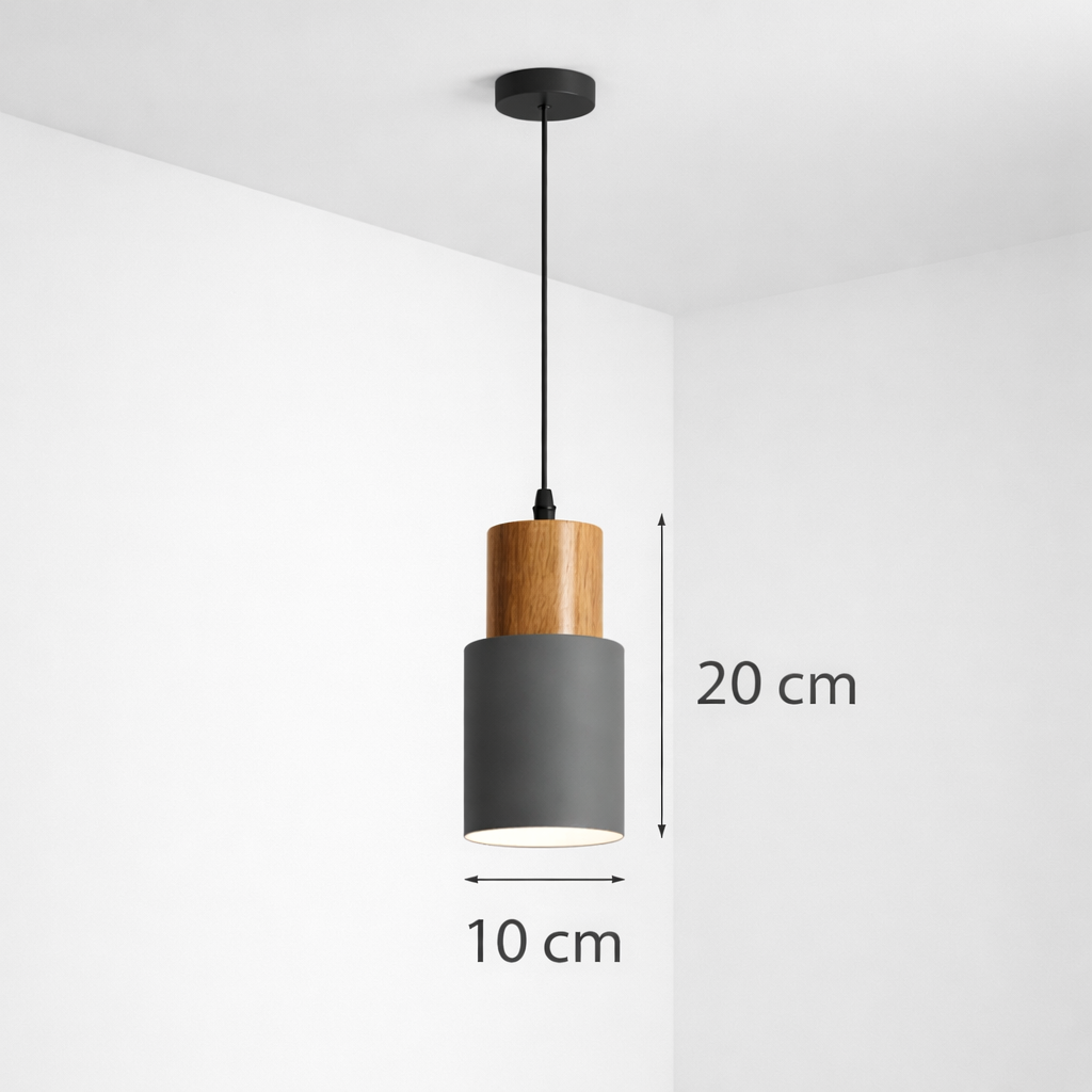Suspension Moderne Minimaliste – Luminaire Bois & Métal - nüe.HOME