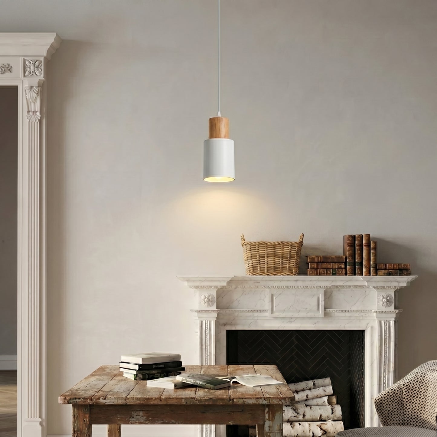 Suspension Moderne Minimaliste – Luminaire Bois & Métal - nüe.HOME
