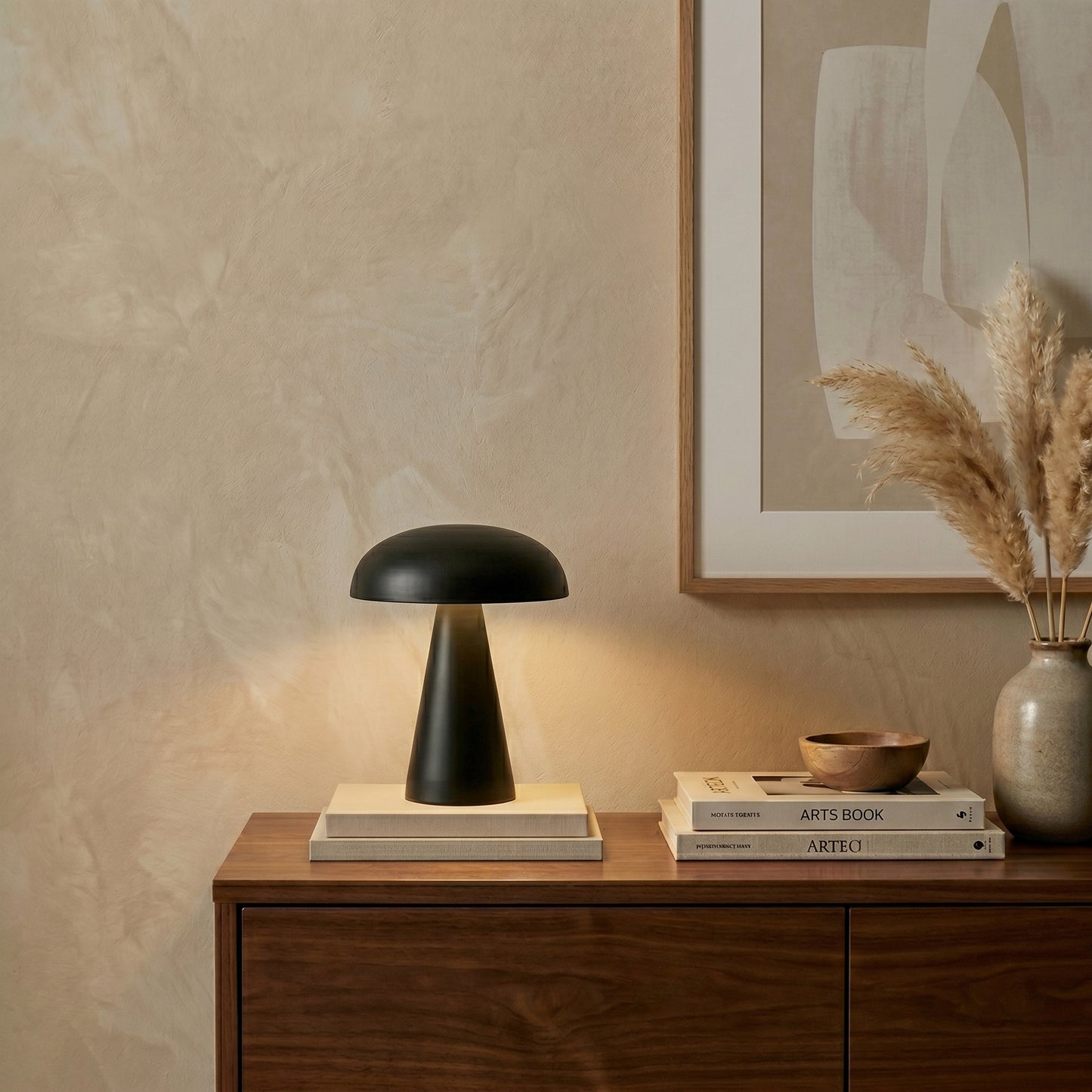 Lampe champignon en bois – Veilleuse LED nüe.HOME