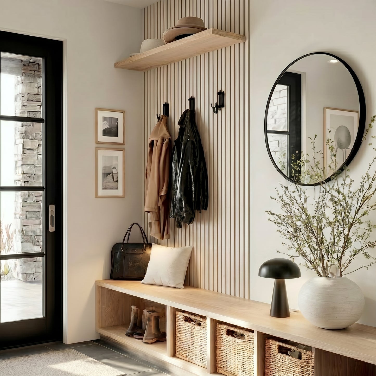 Lampe champignon en bois – Veilleuse LED nüe.HOME
