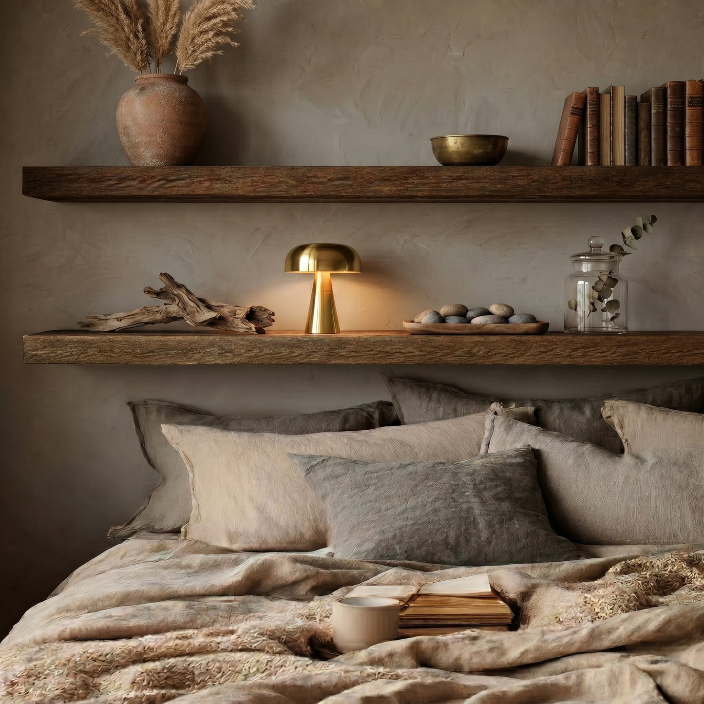 Lampe champignon en bois – Veilleuse LED nüe.HOME