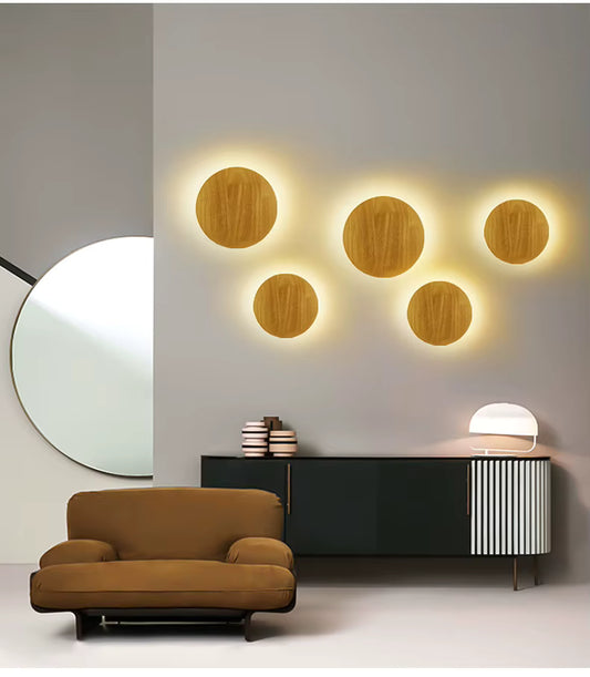 Applique Murale LED en Bois – Design minimaliste nordique- Sélection nüe.HOME