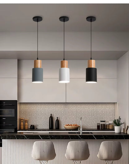 Suspension Moderne Minimaliste – Luminaire Bois & Métal - nüe.HOME