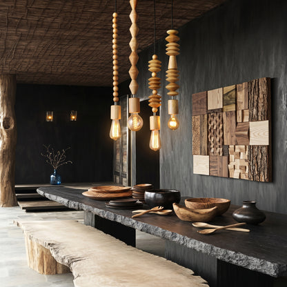 Suspensions Perla en Bois Naturel - nüe HOME